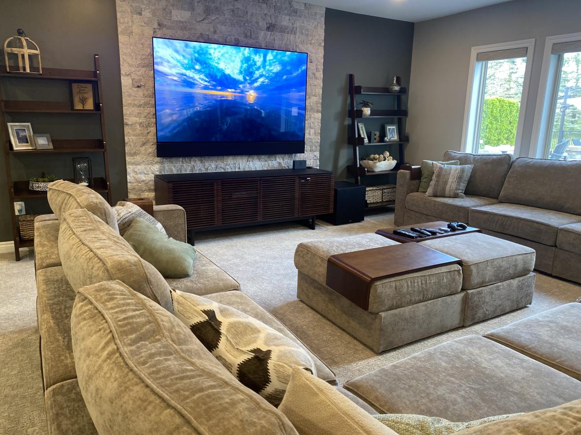 Lower level media room southeast Michigan