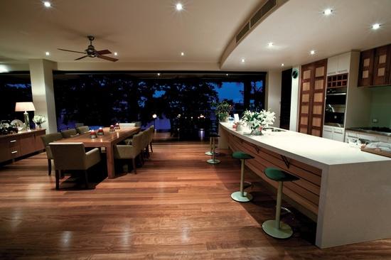 Interior at night lighting design